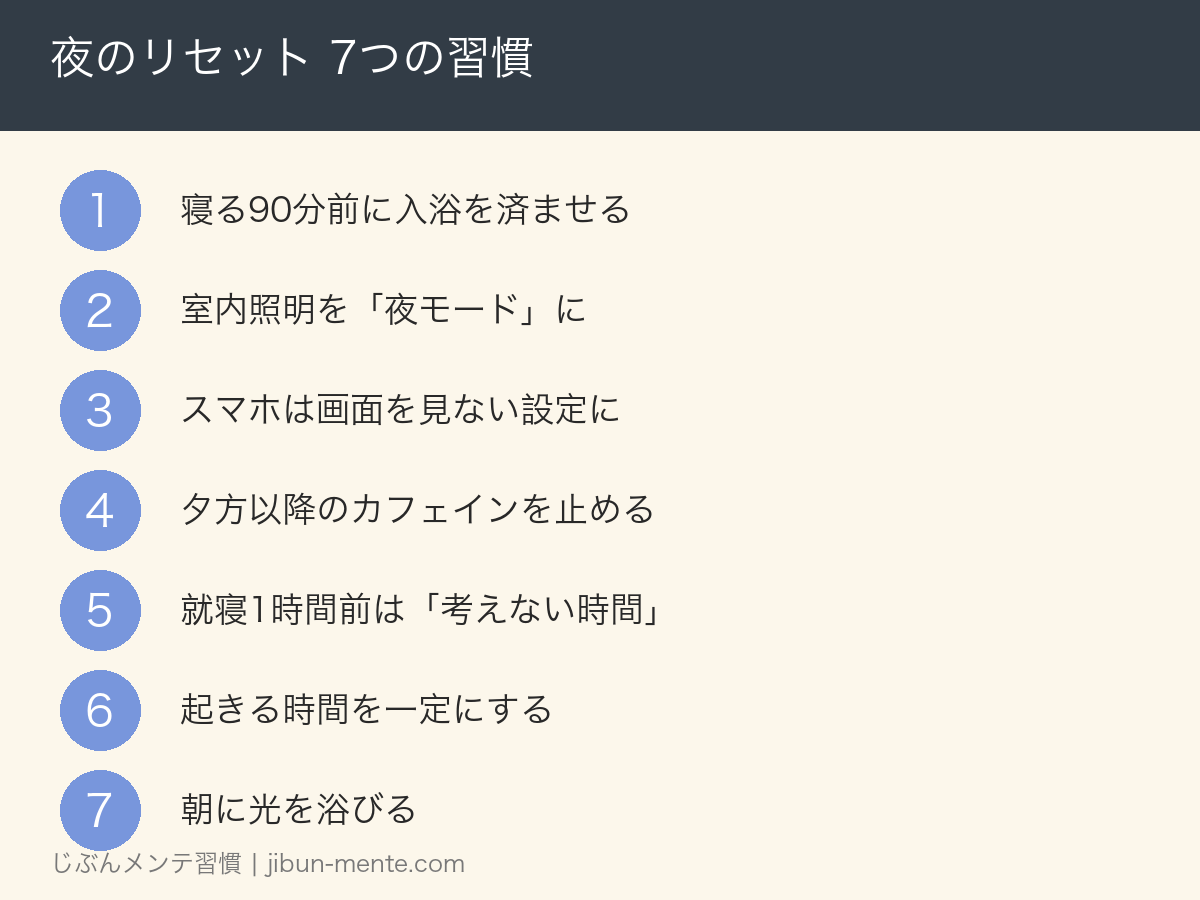 夜のリセット7つの習慣