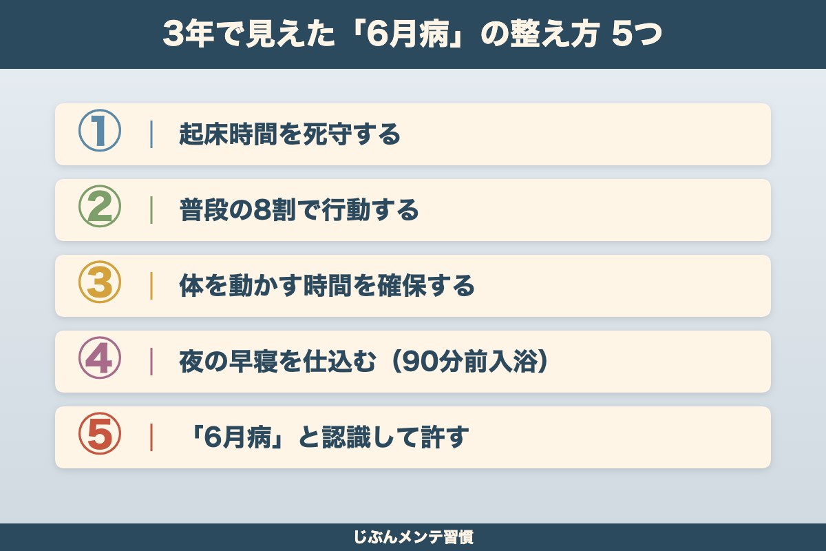 6月病を整える5つの工夫