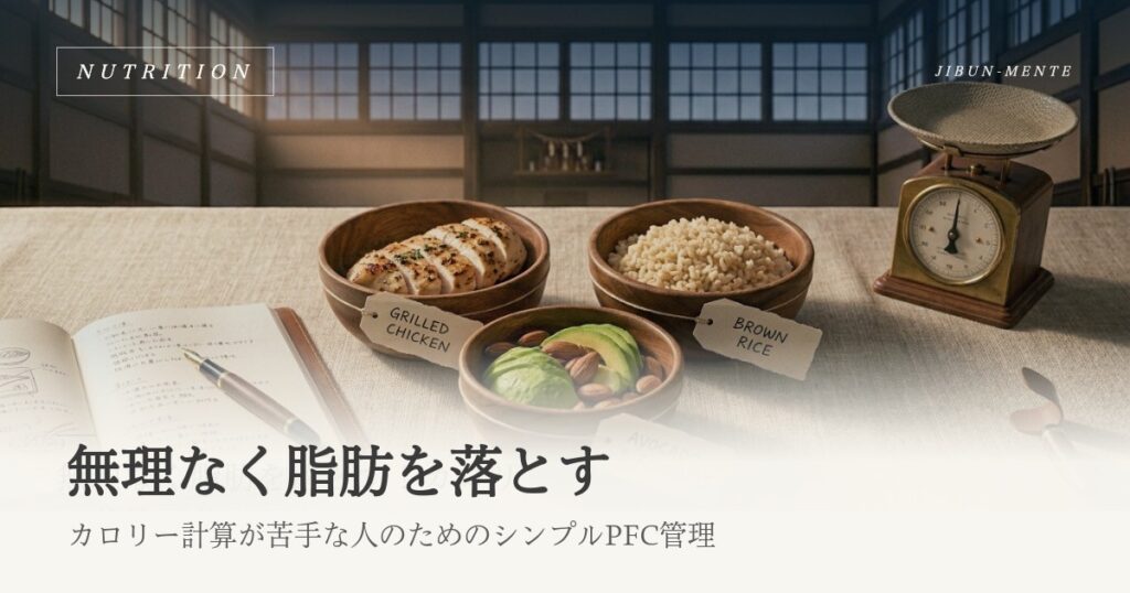無理なく脂肪を落とす！カロリー計算が苦手な人のためのシンプルPFC管理の始め方